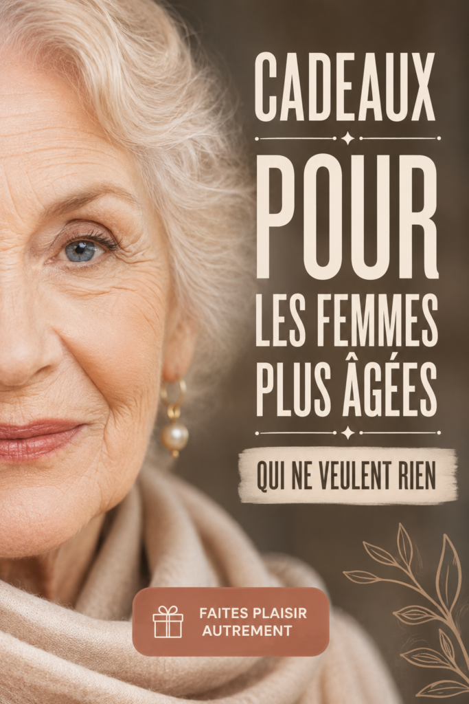 Une femme souriante recevant un cadeau délicat et significatif, illustrant le thème des cadeaux pour celles qui ne veulent rien.