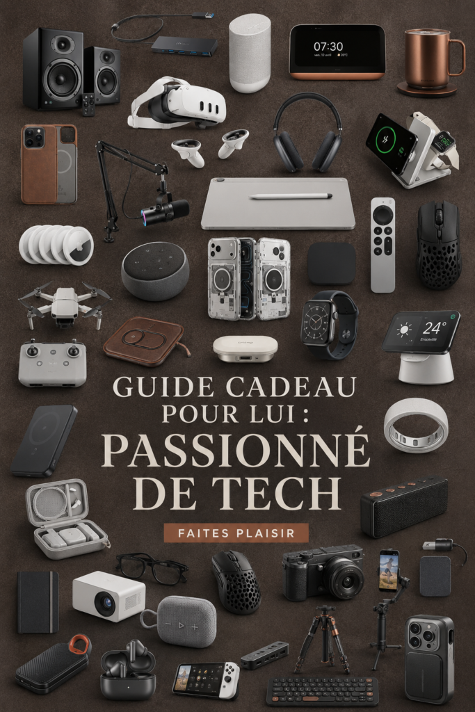 Guide des cadeaux technologiques pour hommes passionnés de gadgets.
