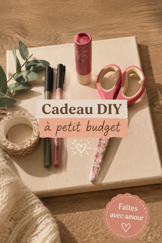 Cadeaux DIY confectionnés avec des matériaux simples et économiques.