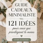 Sélection de cadeaux minimalistes disposés sur une table