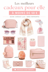 Sélection de cadeaux abordables pour elle à moins de 50 euros.