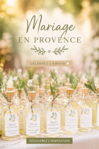 Couple se mariant en plein air dans un vignoble en Provence