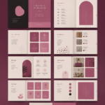Modèle de catalogue de produits élégant avec une présentation claire et colorée.