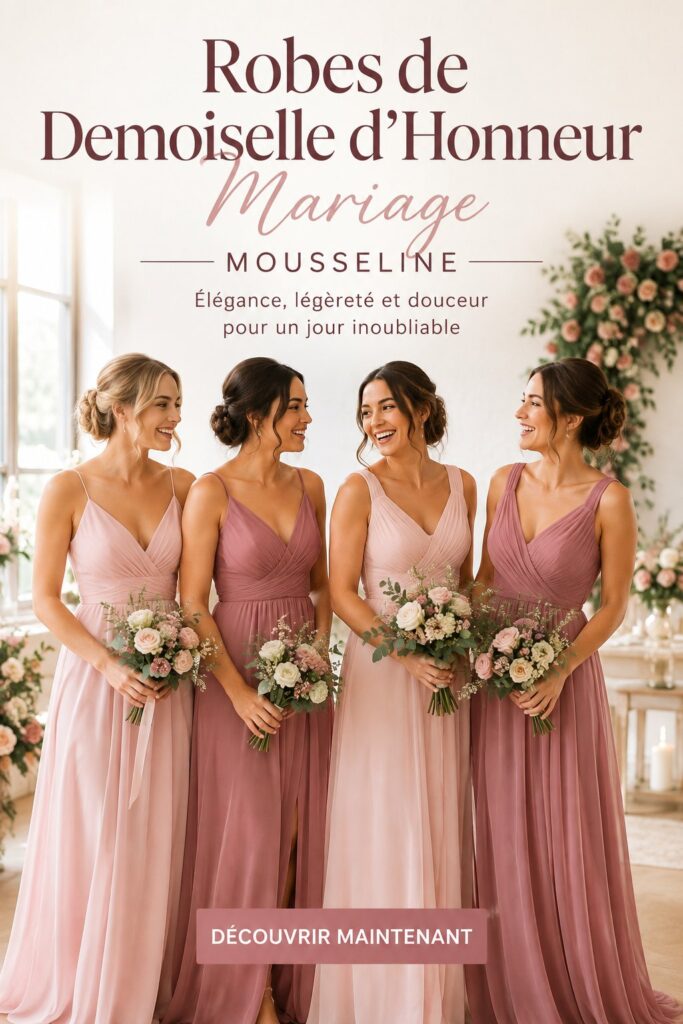 Robes de demoiselle d'honneur en mousseline de Babaroni