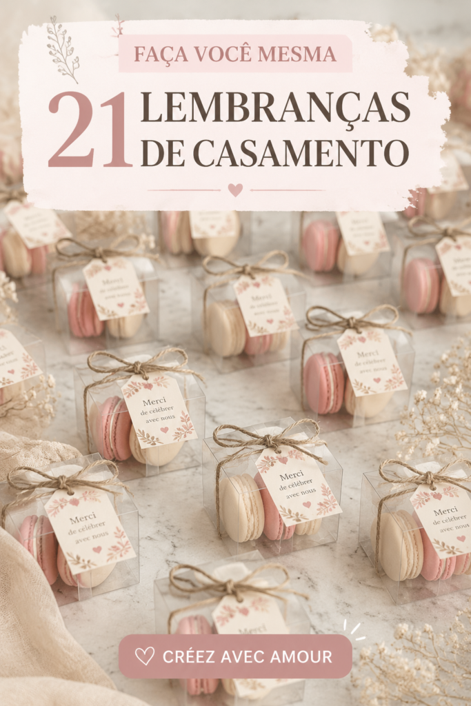 Souvenirs de mariage DIY, objets créatifs faits maison