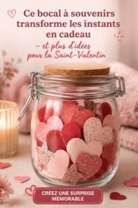 Bocal à souvenirs décoré pour la Saint-Valentin