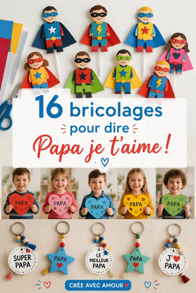 Bricolages faits main pour exprimer l'amour à papa