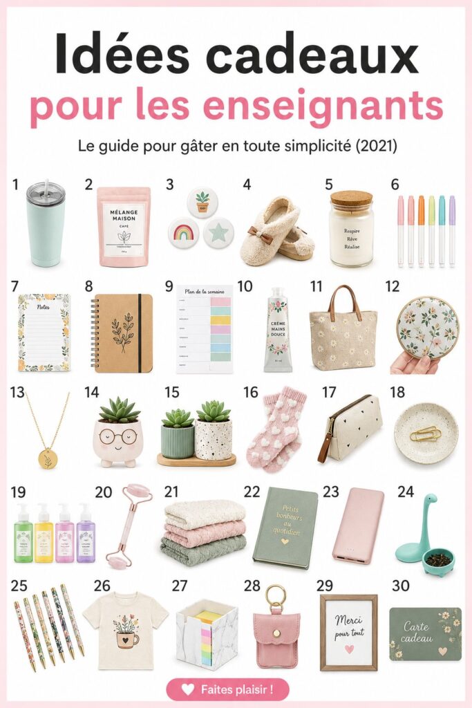 Cadeaux créatifs pour des enseignants heureux