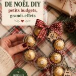 Cadeaux de Noël DIY colorés et économiques sur une table