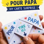 Une carte DIY surprise faite main pour la fête des pères, illustrant créativité et design personnel.