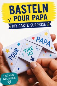 Une carte DIY surprise faite main pour la fête des pères, illustrant créativité et design personnel.