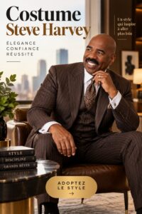 Costume élégant inspiré du style de Steve Harvey