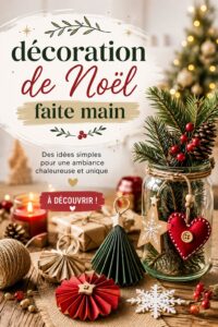 Décorations de Noël faites main sur une table festive