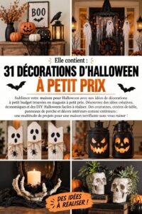 Maison décorée pour Halloween avec des éléments DIY colorés