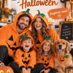 Famille déguisée en costumes assortis pour Halloween
