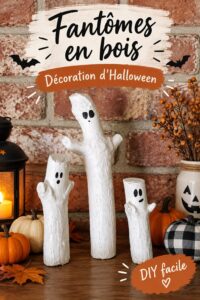 Fantômes en bois décoratifs pour Halloween