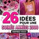Une décoration colorée inspirée des années 2000 pour une fête d'anniversaire.
