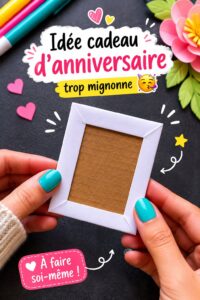 Cadeau d'anniversaire fait main décoré avec soin