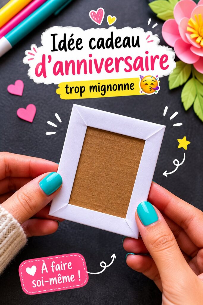 Cadeau d'anniversaire fait main décoré avec soin