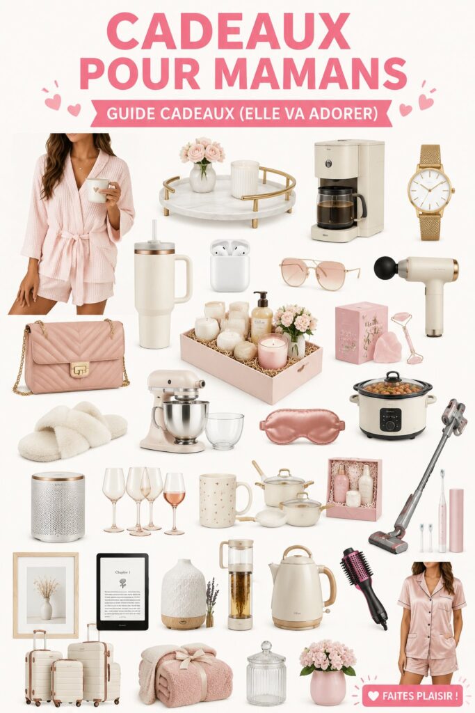 Idées cadeaux pour les mamans avec des présentations élégantes et chaleureuses.
