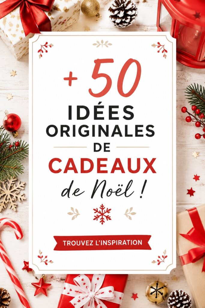 Idées de cadeaux de Noël originales et pratiques sur une table festivement décorée