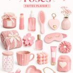 Sélection d'idées cadeaux roses élégantes et variées.