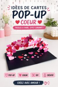 Une carte pop-up colorée ouverte, illustrant un joli motif floral.