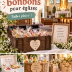 Coffre à bonbons décoré pour une église, idéal pour les célébrations
