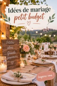 Mariage à petit budget avec une décoration chaleureuse et élégante.