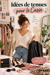 Tenues élégantes pour le Casse-Noisette en fond de scène.