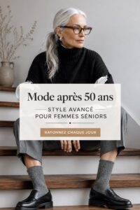 Femme élégante de 50 ans portant une tenue chic et moderne