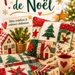 Patchwork de Noël coloré avec des motifs festifs