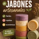 Un ensemble de savons artisanaux colorés disposés sur une table, illustrant le plaisir de faire ses propres produits cosmétiques.
