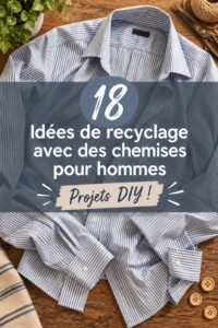 Image inspirante d'une transformation de chemise en objet déco unique