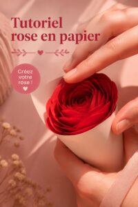 Roses en papier colorées sur une table, décoration DIY.